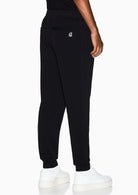 Pantaloni jogger in cotone stretch con coulisse Icon Nero XM000373 AF10818 UC001 ARMANI EXCHANGE 