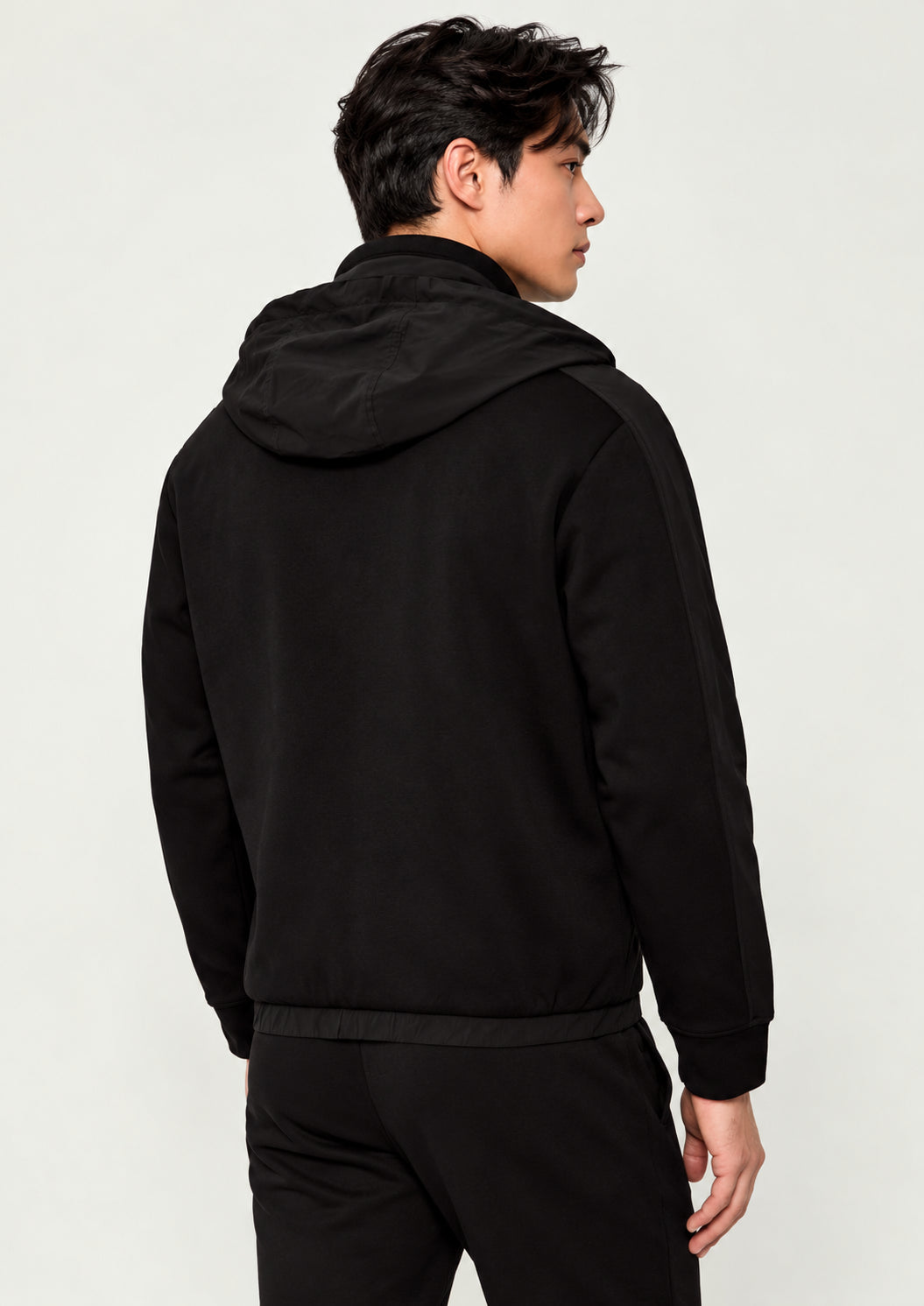 Felpa uoimo con chiusura a zip e bottoni Nera XM001011 AF10818 UC001 ARMANI EXCHANGE 