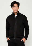 Felpa uoimo con chiusura a zip e bottoni Nera XM001011 AF10818 UC001 ARMANI EXCHANGE 