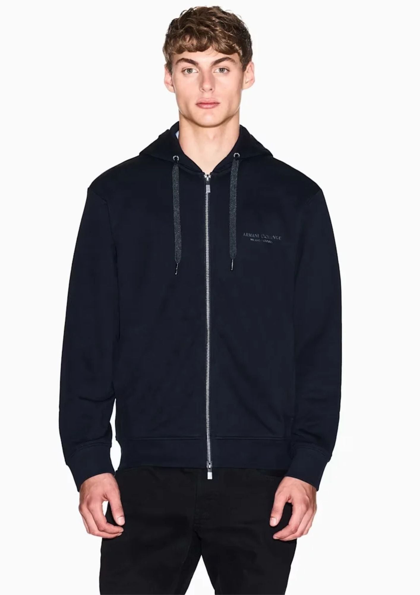 Felpa regular fit in cotone french terry Blu Navy XM001293 AF20934 UB101 ARMANI EXCHANGE 