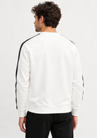 Felpa con logo girocollo in misto cotone Bianca XM001296 AF10818 U0009 ARMANI EXCHANGE 