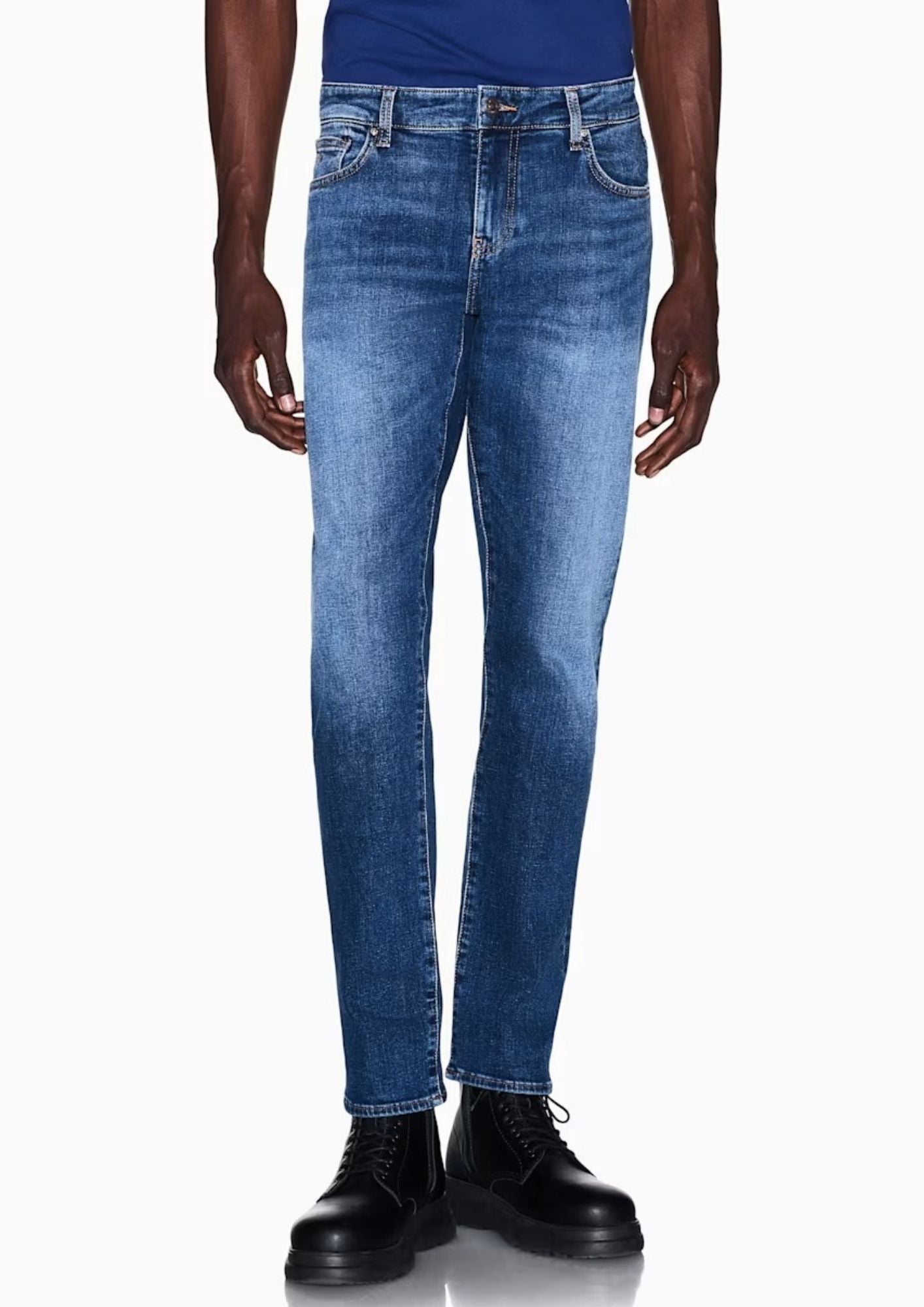 Pantalone cinque tasche Skinny in denim di cotone stretch Dark Blu Denim XM001512 AF25551 MB010 ARMANI EXCHANGE 