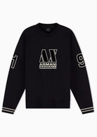 Felpa vestibilità regular in tessuto french terry di cotone Nera XM002799 AF20934 UC001 ARMANI EXCHANGE 
