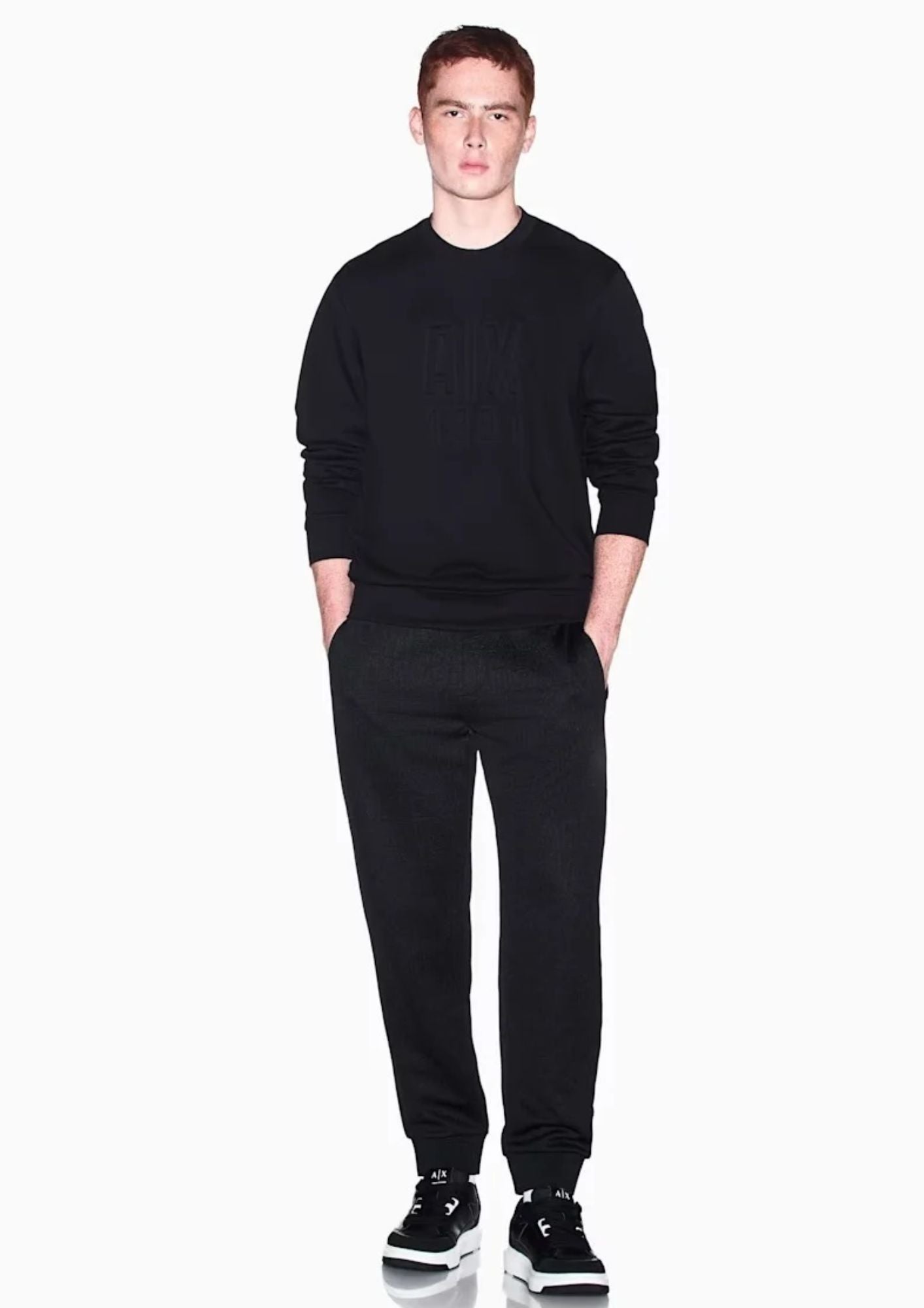 Pantaloni a vestibilità regular in jersey jacquard stretch Neri XM002907 AF21862 UC001 ARMANI EXCHANGE 