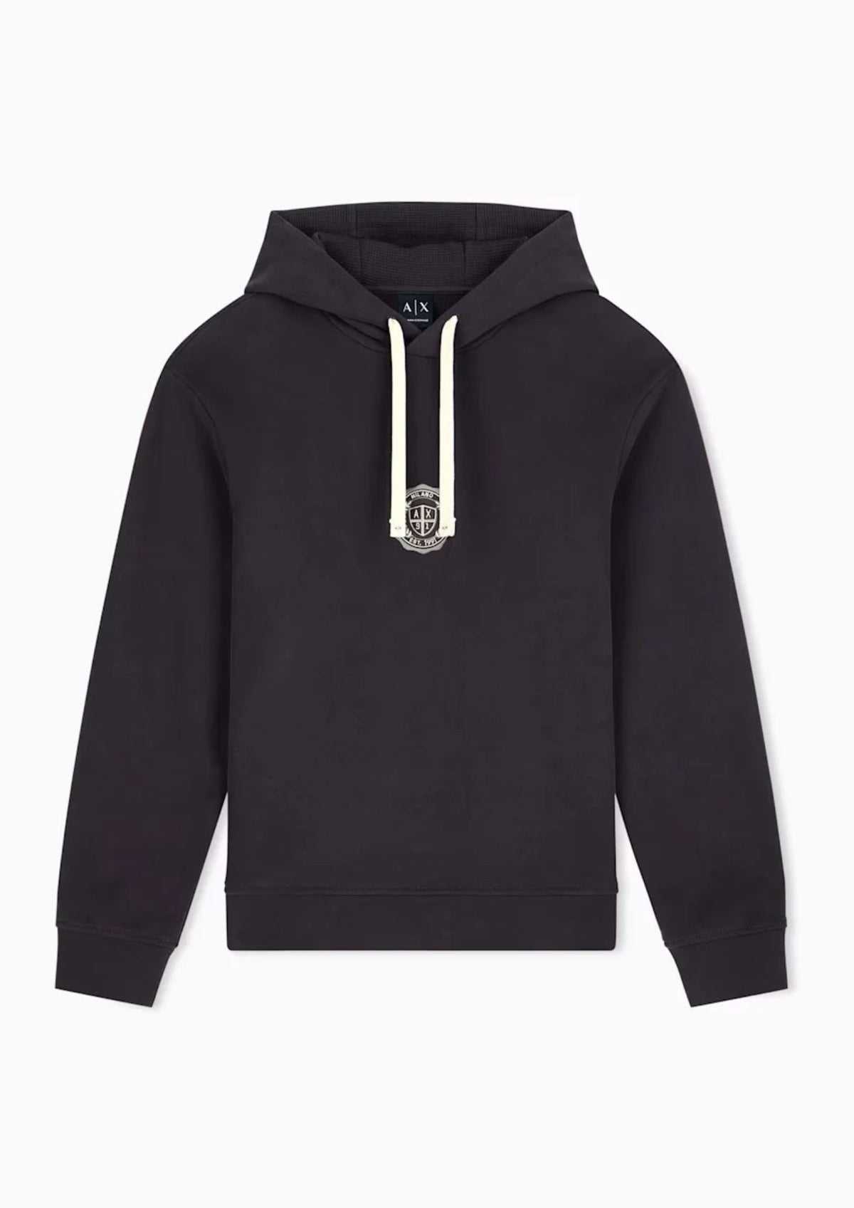 Felpa Crossover in cotone con cappuccio e logo Grigia XM002912 AF26047 U8128 ARMANI EXCHANGE 