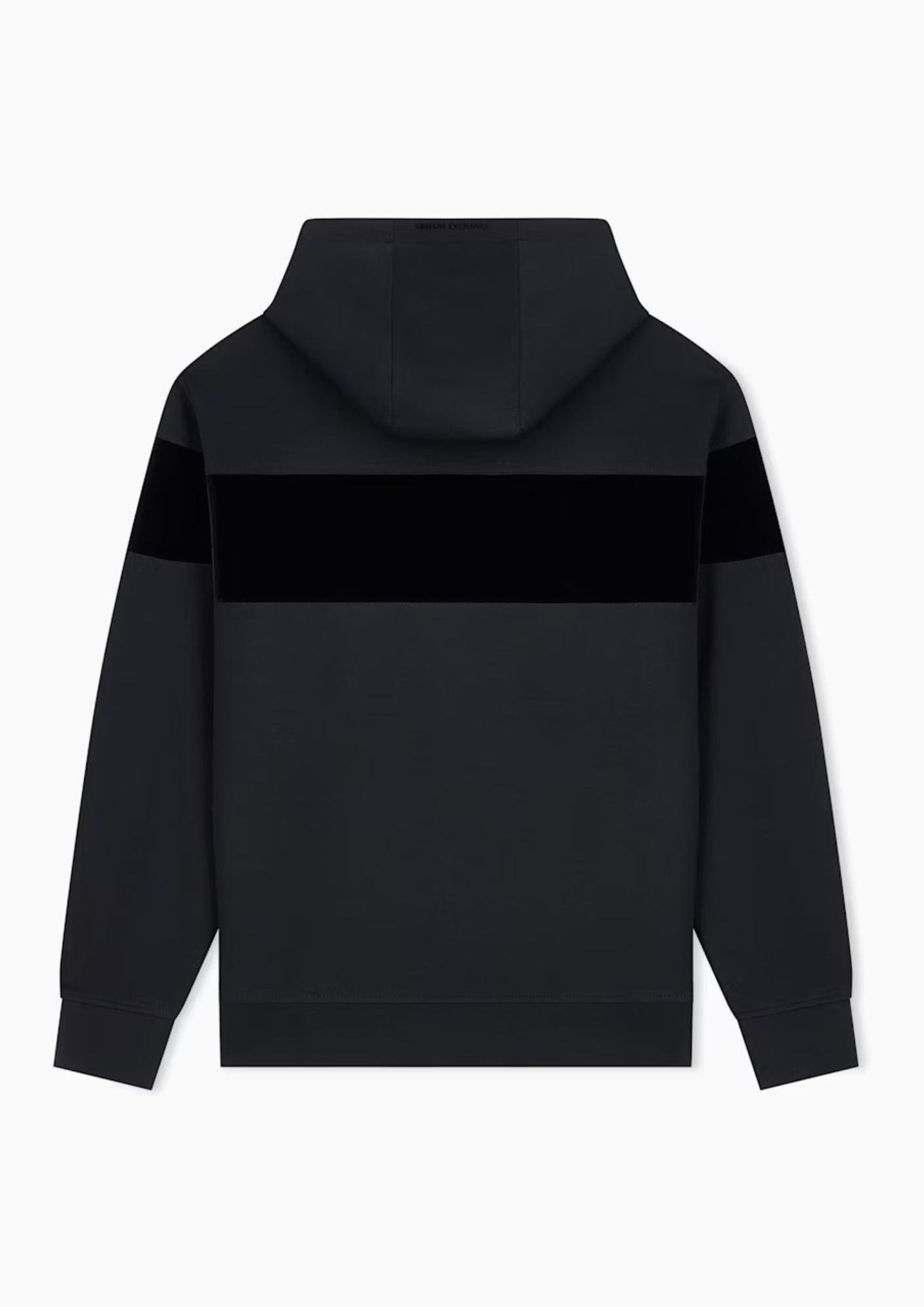 Felpa in modal stretch con cappuccio e banda in velluto Nera XM002923 AF19936 UC001 ARMANI EXCHANGE 