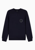 Felpa girocollo in piquet stretch con patch logo circolare Deep Navy XM002929 AF16222 UB101 ARMANI EXCHANGE 