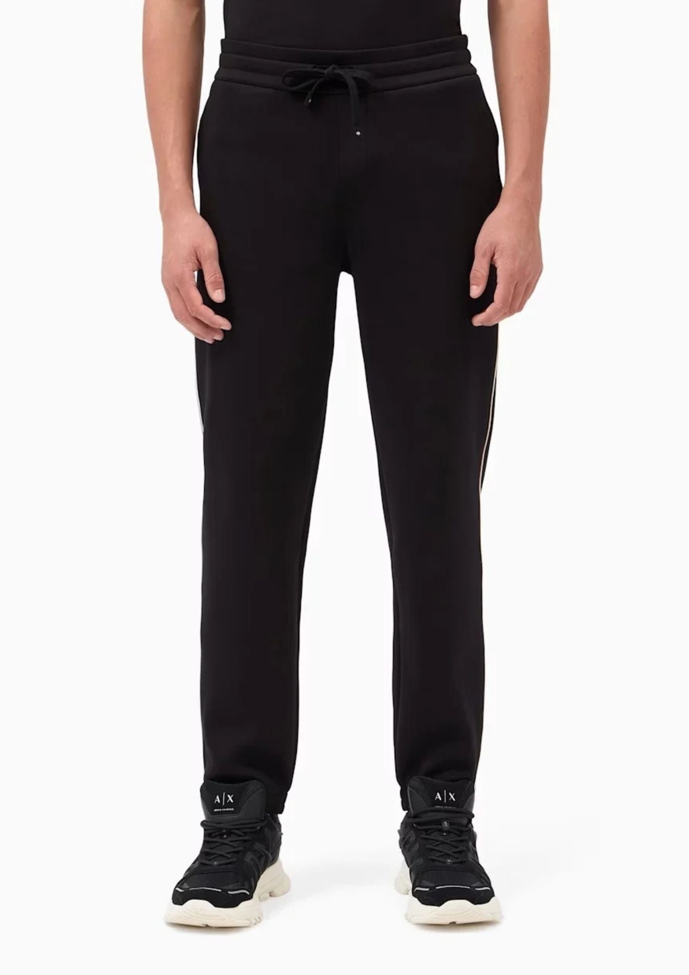 Pantaloni vestibilità regular in jersey di cotone stretch Neri XM002945 AF10818 UC001 ARMANI EXCHANGE 