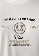 T-shirt vestibilità regular in jersey di cotone Bianca XM003067 AF10358 U0009 ARMANI EXCHANGE 