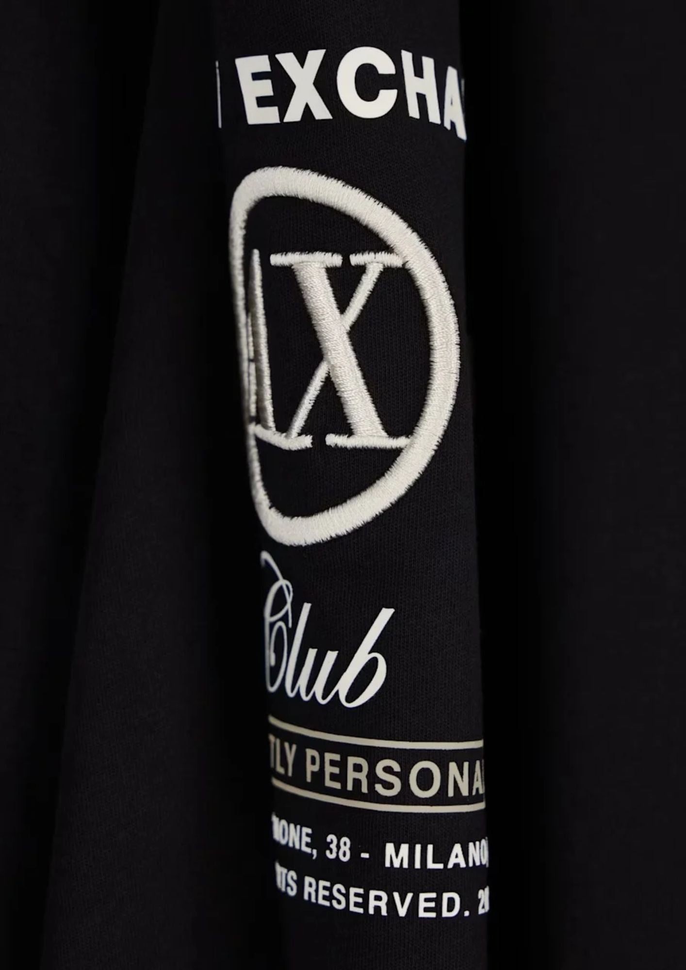 T-shirt vestibilità regular in jersey di cotone Nera XM003067 AF10358 UC001 ARMANI EXCHANGE 