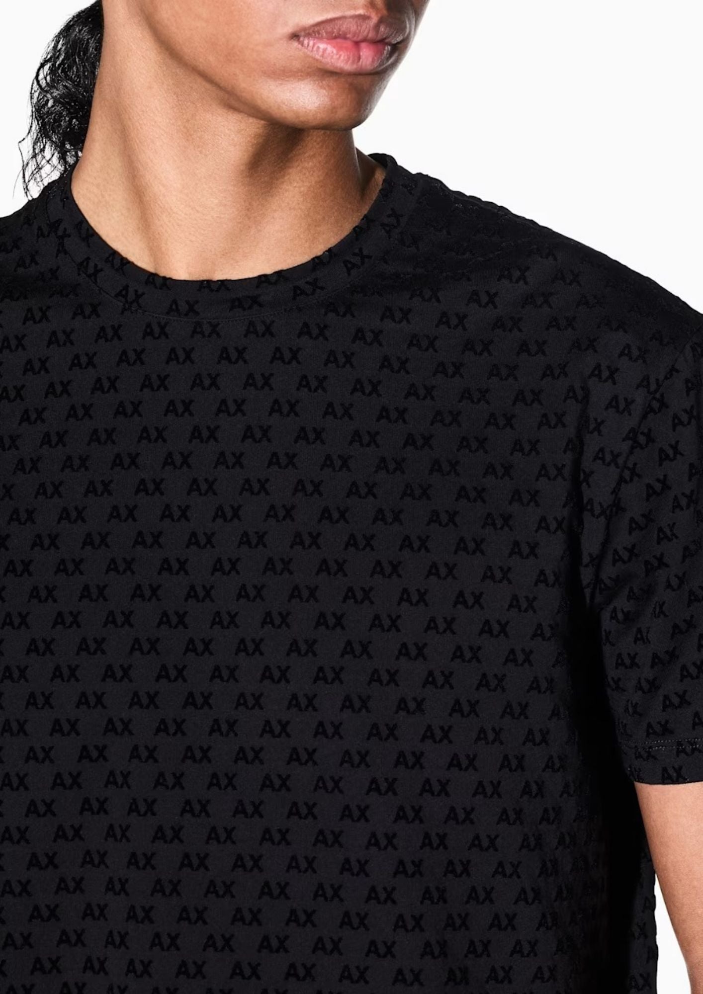 T-shirt in jersey di cotone con vestibilità regular Nera XM003079 AF10356 UC001 ARMANI EXCHANGE 