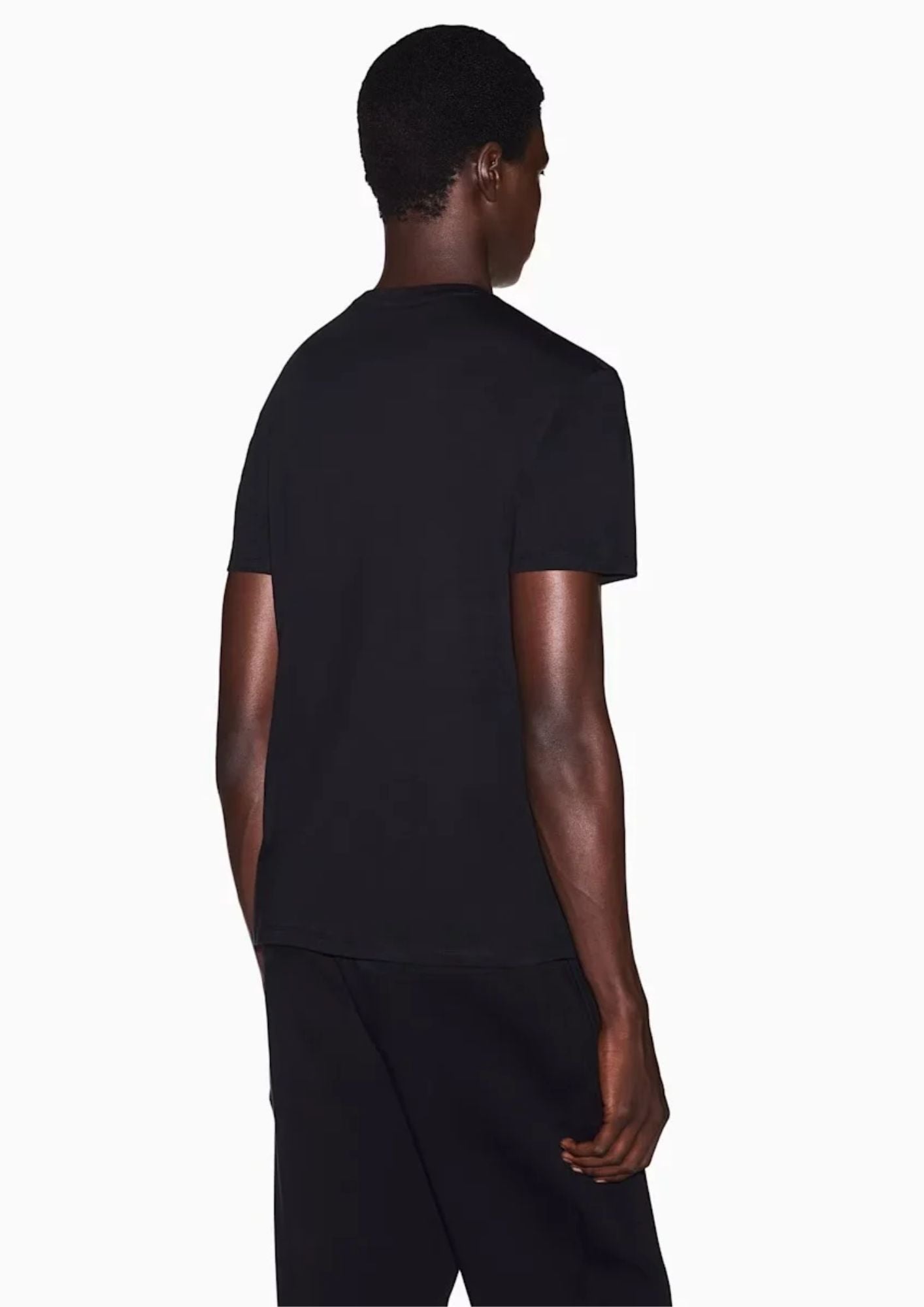 T-shirt slim Black and Gold in cotone con logo Nera XM003114 AF10356 UC001 ARMANI EXCHANGE 