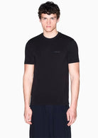 T-shirt a taglio slim in jersey di cotone stretch Nera XM003141 AF26650 UC001 ARMANI EXCHANGE 