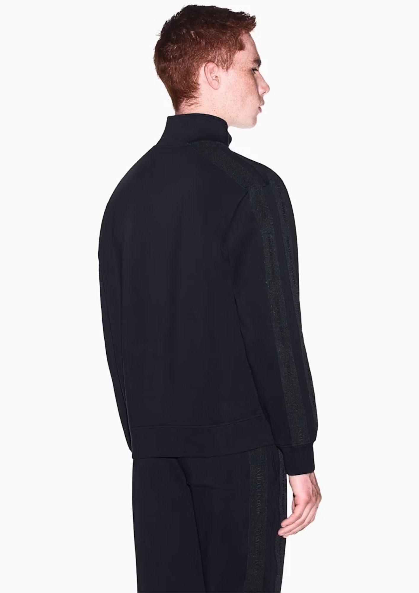 Felpa regular fit in jersey accoppiato di cotone stretch Nero XM003144 AF13047 UC001 ARMANI EXCHANGE 