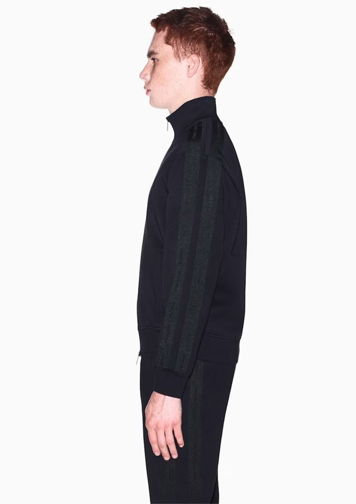 Felpa regular fit in jersey accoppiato di cotone stretch Nero XM003144 AF13047 UC001 ARMANI EXCHANGE 