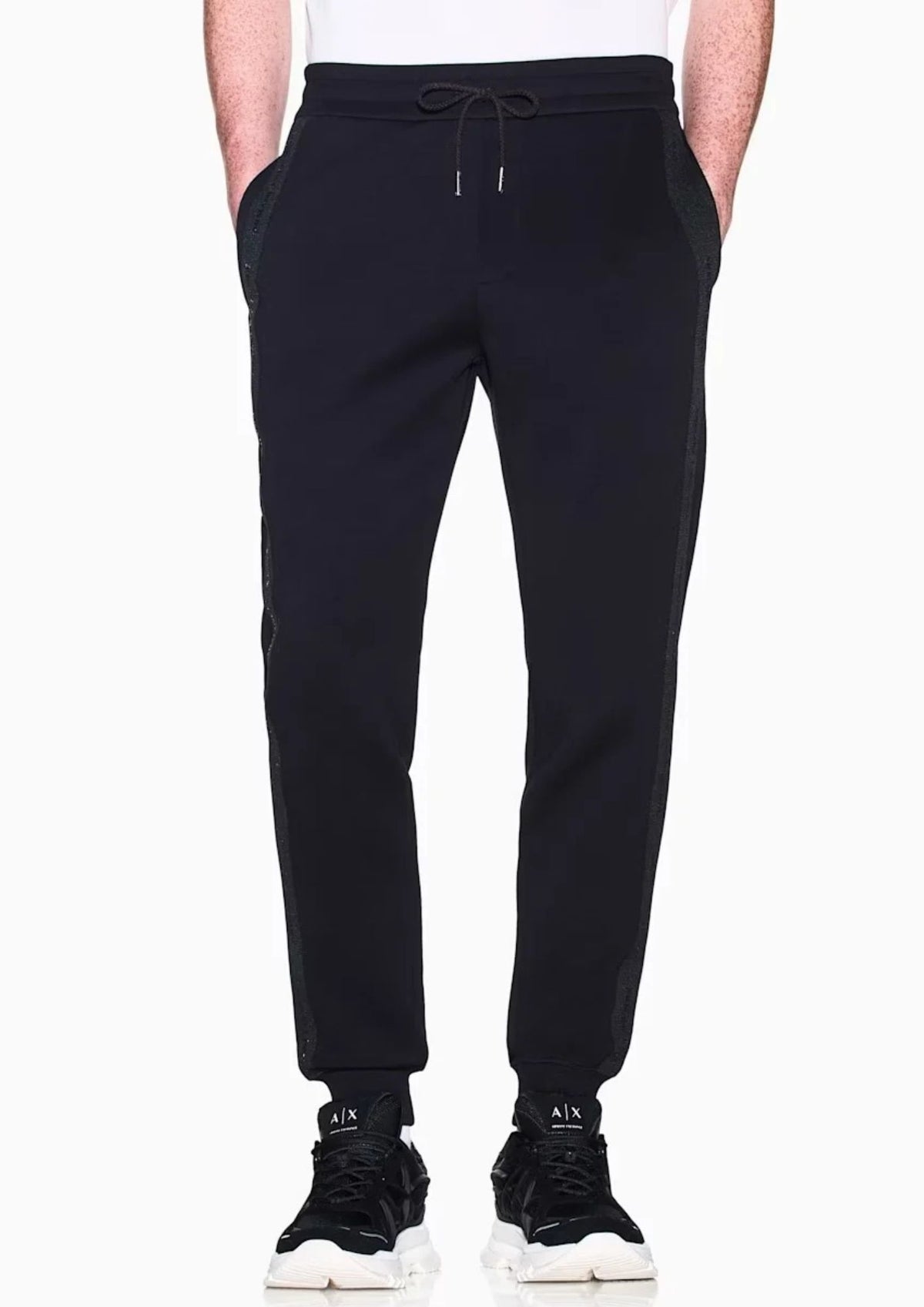 Pantaloni regular fit in jersey di cotone stretch Nero XM003145 AF13047 UC001 ARMANI EXCHANGE 