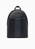 Zaino con banda a contrasto con logo e tasca frontale Nero Acciaio XM003173 AF26691 MC028 ARMANI EXCHANGE 