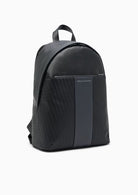 Zaino con banda a contrasto con logo e tasca frontale Nero Acciaio XM003173 AF26691 MC028 ARMANI EXCHANGE 