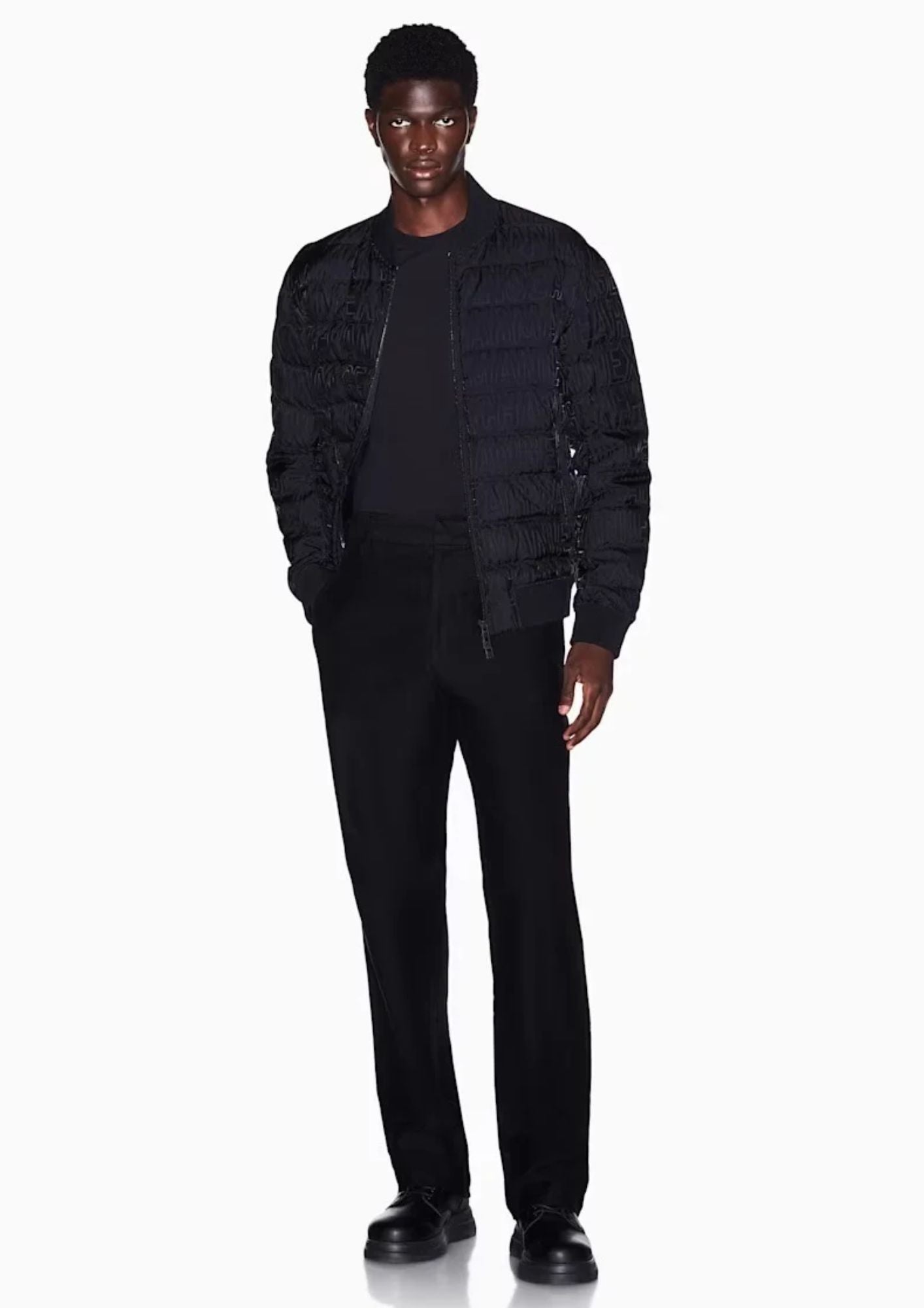 Piumino in nylon jacquard con dettagli in maglia Nero XM003310 AF28563 FC340 ARMANI EXCHANGE 