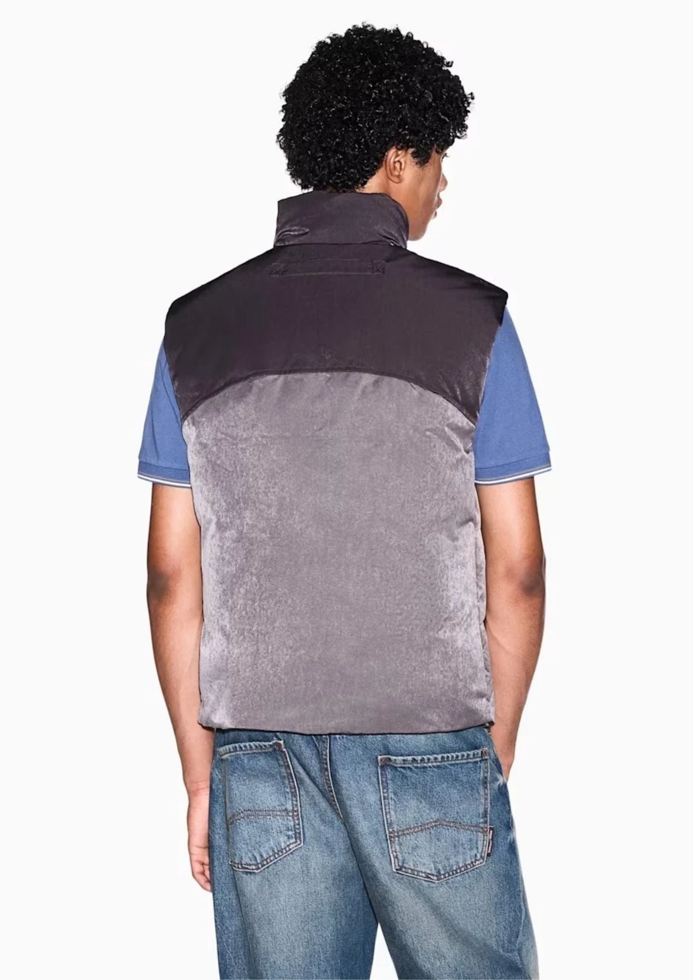 Gilet Crossover con zip e collo alto Grigio e Nero XM003320 AF27108 M8432 ARMANI EXCHANGE 