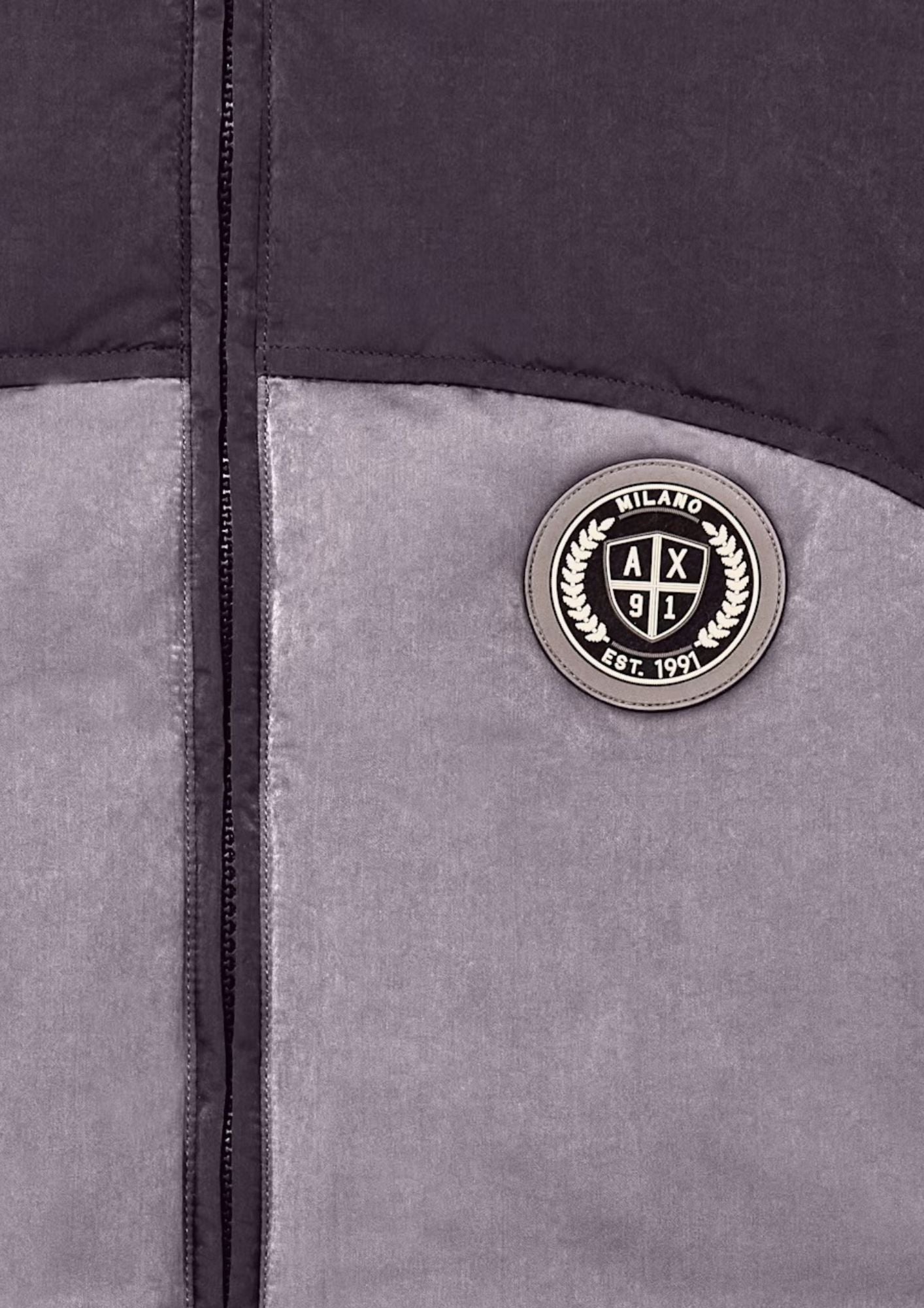 Gilet Crossover con zip e collo alto Grigio e Nero XM003320 AF27108 M8432 ARMANI EXCHANGE 