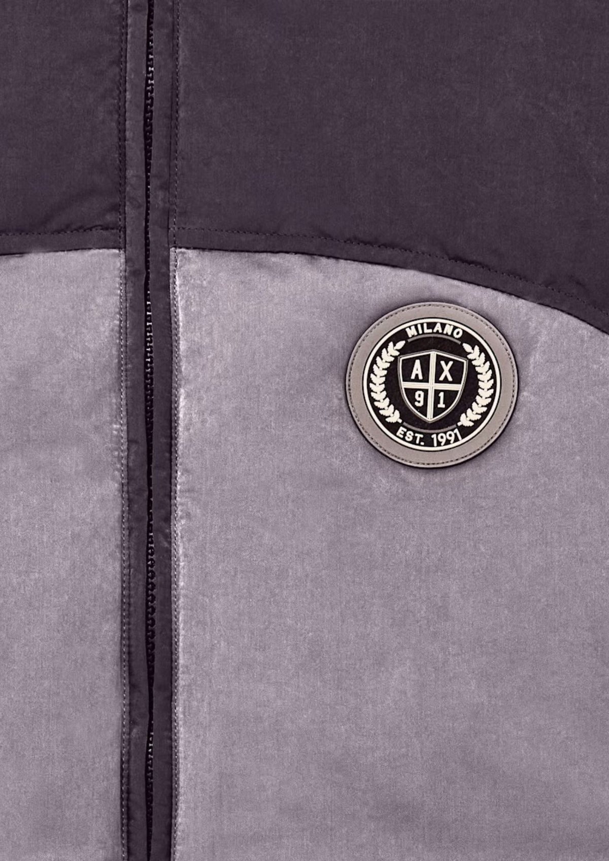 Gilet Crossover con zip e collo alto Grigio e Nero XM003320 AF27108 M8432 ARMANI EXCHANGE 