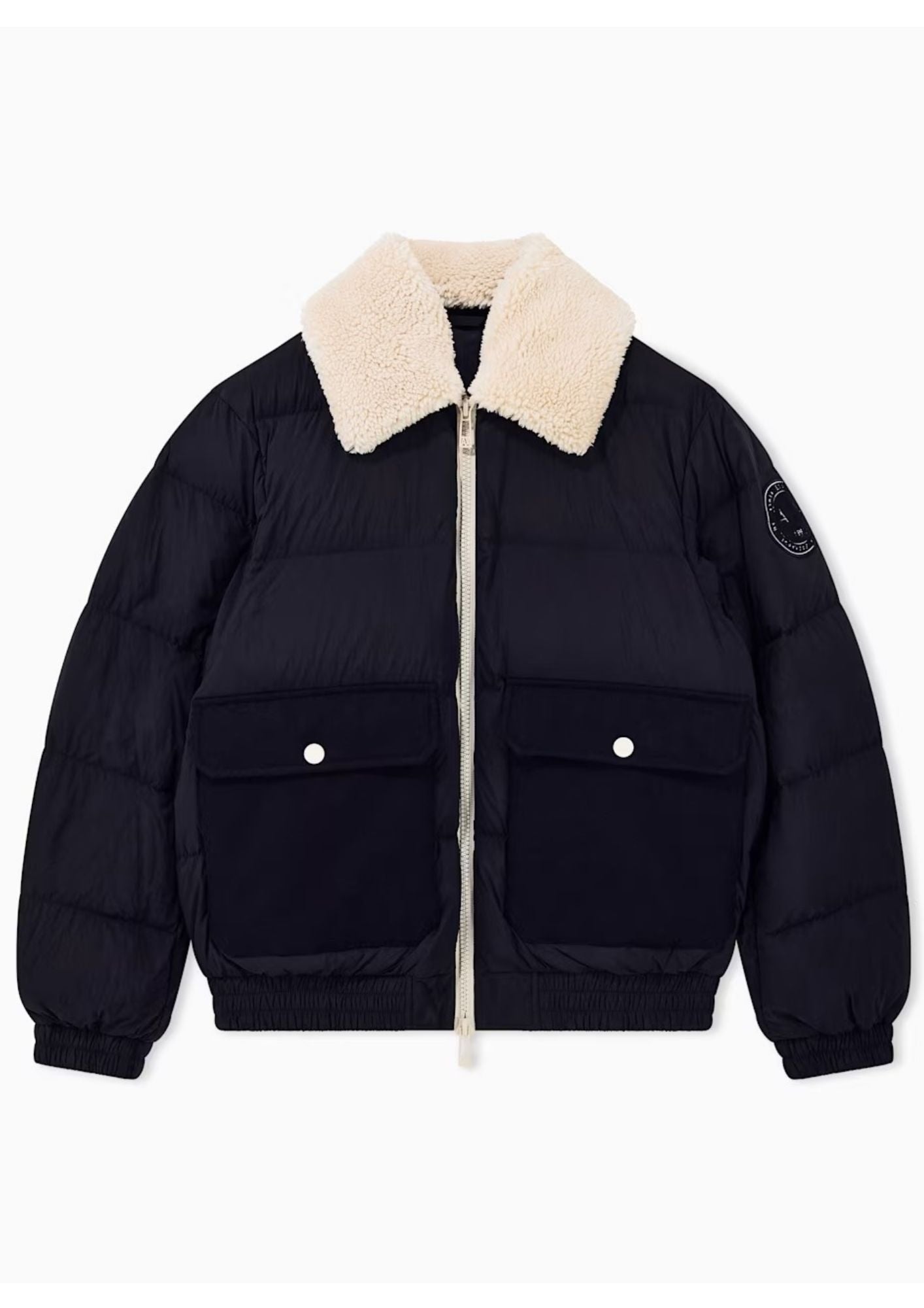 Piumino trapuntato con zip e collo in misto lana Blu Navy XM003325 AF27210 UB101 ARMANI EXCHANGE 