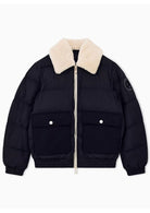 Piumino trapuntato con zip e collo in misto lana Blu Navy XM003325 AF27210 UB101 ARMANI EXCHANGE 