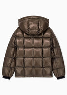 Piumino lucido con cappuccio e imbottitura in piuma d'anatra Falcon XM003344 AF23755 U6125 ARMANI EXCHANGE 