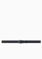Cintura regolabile in pelle con fibbia logata Nera XM003371 AF26729 MC043 ARMANI EXCHANGE 