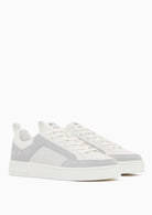 Sneakers in pelle con inserti in camoscio e motivo logo Bianche XM003388 AF27475 U0003 ARMANI EXCHANGE 