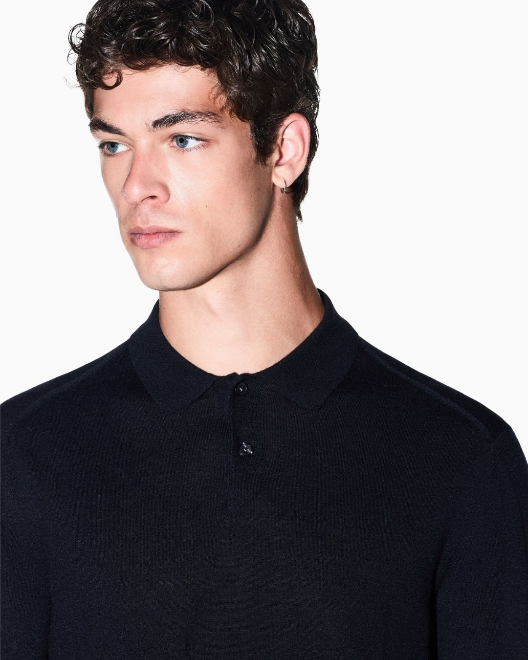 Polo in maglia Crossover in lyocell e lana Blu Navy XM003569 AF28778 UB101 ARMANI EXCHANGE 