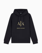 Felpa cotone regular Nero XM003876 AF20150 UC001 ARMANI EXCHANGE 