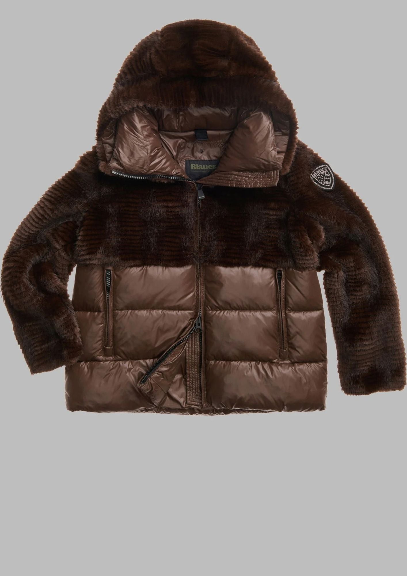 Giubbino Nylon Eco Pelliccia Fanevil Marrone BLDC02304 7685 30B BLAUER 