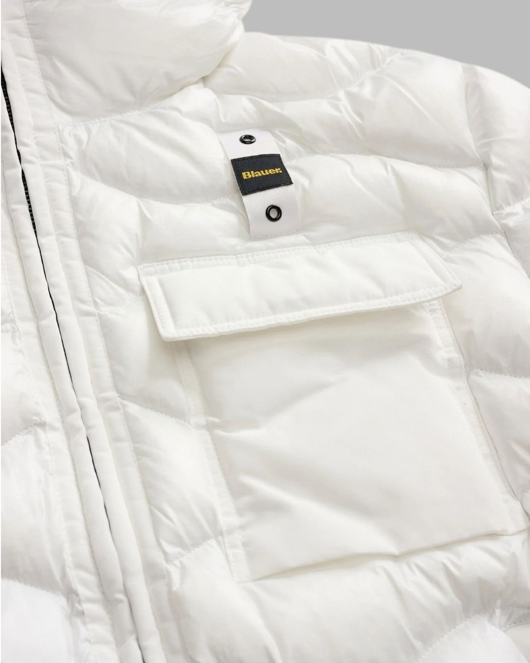 Giubbino Corto Imbottito Ovatta Termica Bryant Bianco Ottico Interno Beige BLUC02053 5958 100EI BLAUER 
