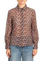 Blusa Donna con Fantasia Floreale Fondo Bordeaux 5073R003203N 41 DIANA GALLESI 