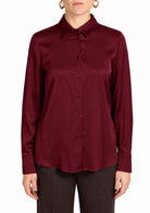Camicia Donna in Raso Bordeaux 5383R003210N 29 DIANA GALLESI 