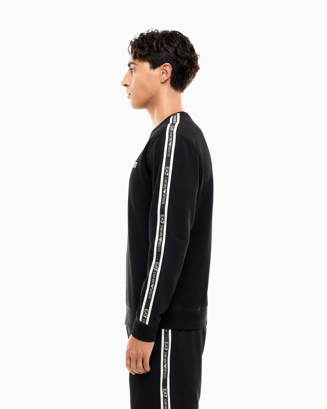 Felpa Logo Series regular in jersey Nero 7M002195 AF10377 UC001 EA7 EMPORIO ARMANI 