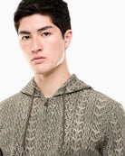 Felpa Logo Series full zip con cappuccio in misto cotone Verde 7M002206 AF12660 F7011 EA7 EMPORIO ARMANI 