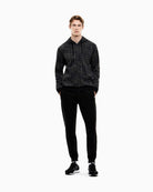 Felpa Logo Series full zip con cappuccio in misto cotone Nero 7M002206 AF12660 FC099 EA7 EMPORIO ARMANI 