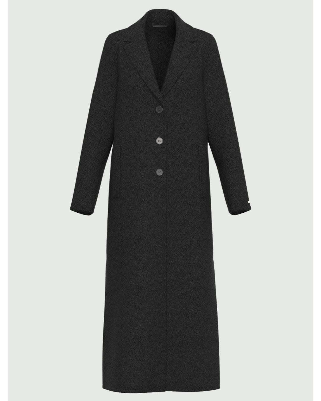 Cappotto lungo in double Emmacciuga Grigio Scuro Melange 2625016031200 011 EMME MARELLA 