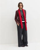 Blazer monopetto in flanella stretch Emmraso Rosso 2625046032200 007 EMME MARELLA 