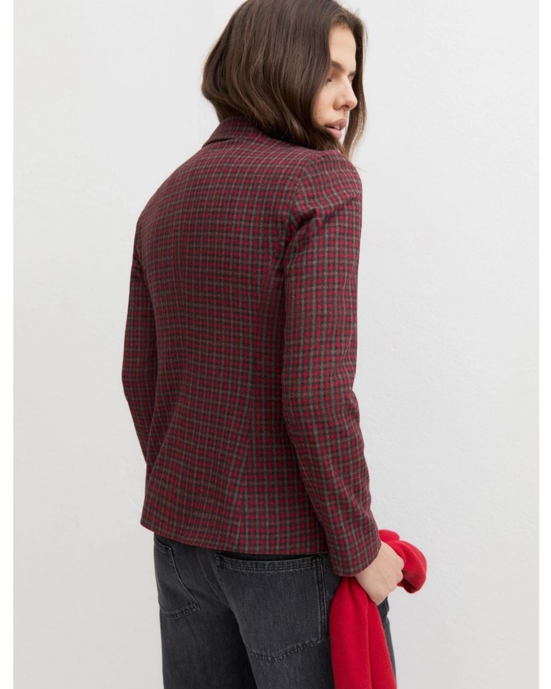 Blazer monopetto in flanella stretch Emmraso Rosso 2625046032200 007 EMME MARELLA 
