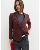 Blazer monopetto in flanella stretch Emmraso Rosso 2625046032200 007 EMME MARELLA 