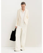 Giacca sfiancata in stuoia stretch Emmaris Bianco Lana 2625046101200 002 EMME MARELLA 