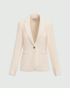 Giacca sfiancata in stuoia stretch Emmaris Bianco Lana 2625046101200 002 EMME MARELLA 