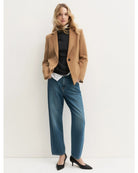 Blazer semiaderente in twill stretch Emmbriosa Cammello 2625046131200 001 EMME MARELLA 