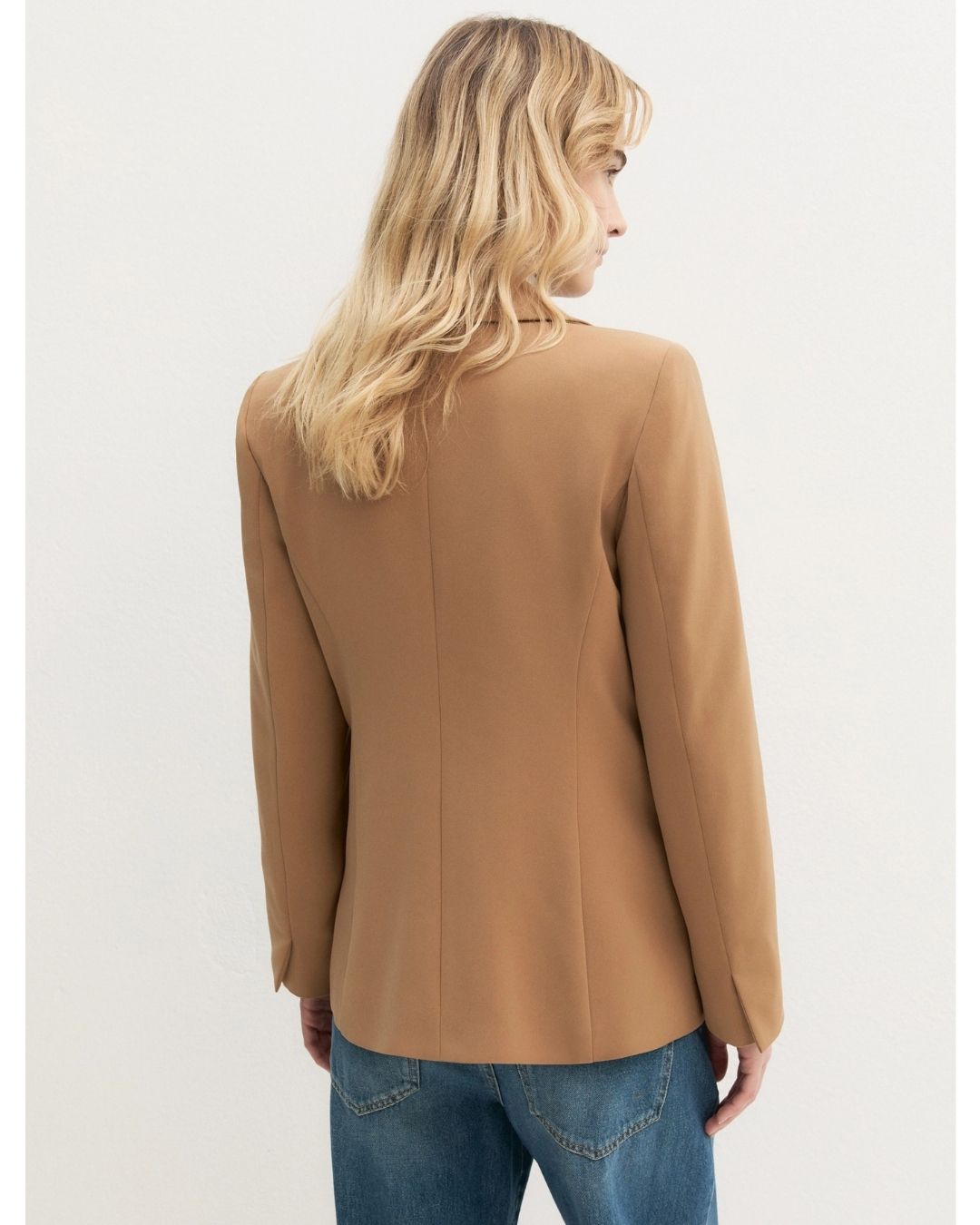 Blazer semiaderente in twill stretch Emmbriosa Cammello 2625046131200 001 EMME MARELLA 