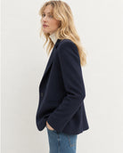 Blazer semiaderente in twill stretch Emmbriose Blu Navy 2625046131200 005 EMME MARELLA 