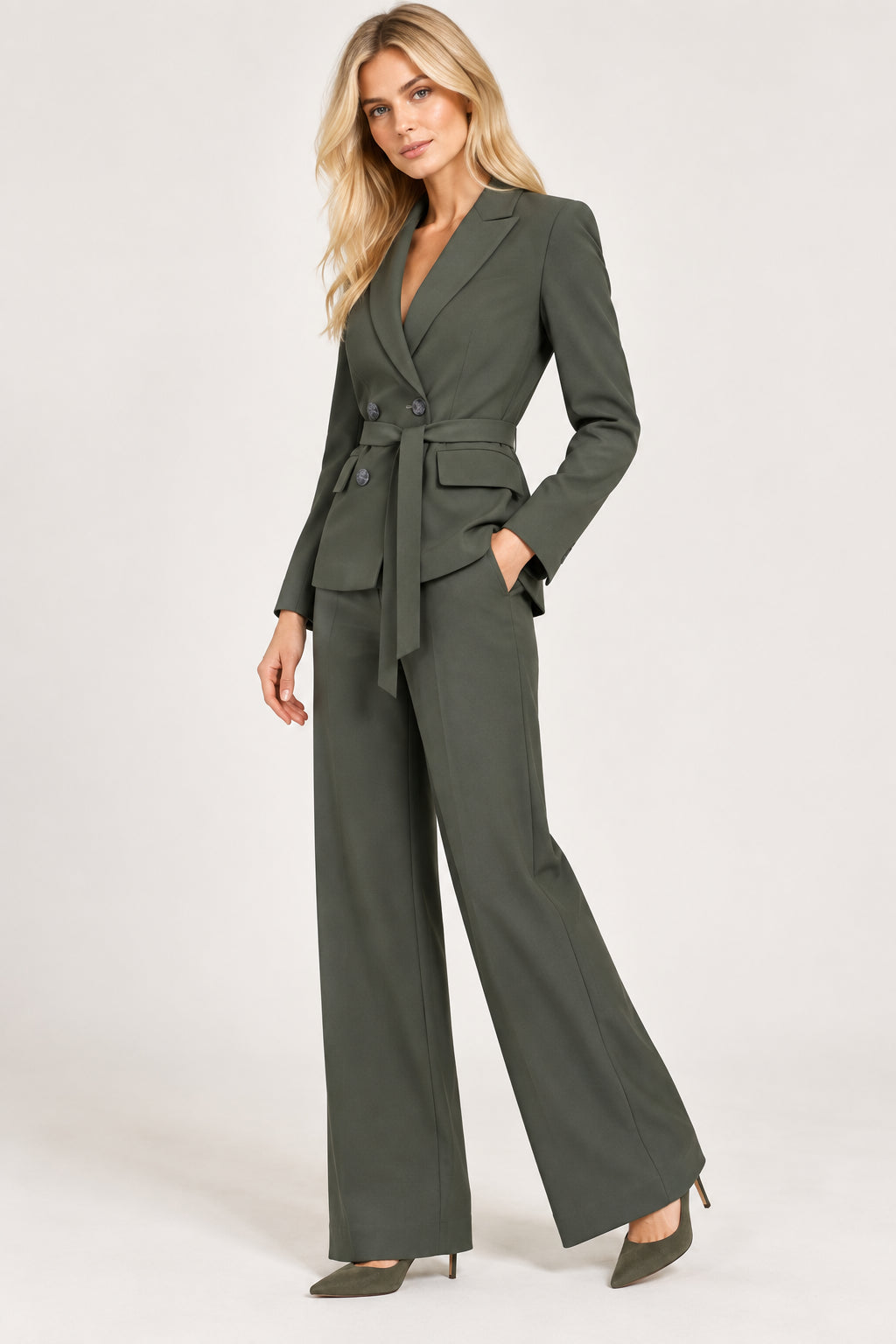 Emme Marella Tailleur Donna Emmvoliera Verde Sottobosco 2625096051200 002 EMME MARELLA 